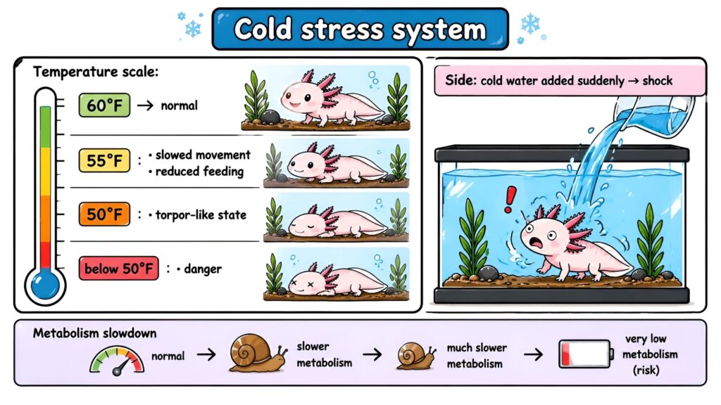 axolotl cold stress system