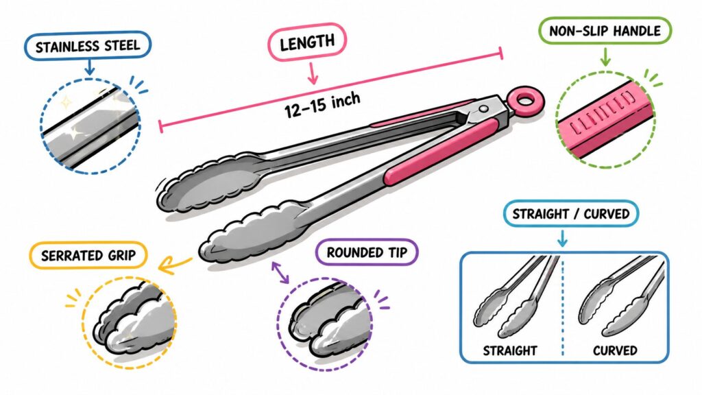 Axolotl feeding tongs features showing proper length stainless steel construction serrated tips and non slip handle