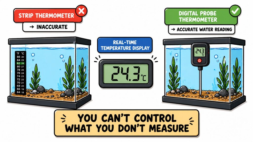 axolotl tank temperature measurement accuracy system