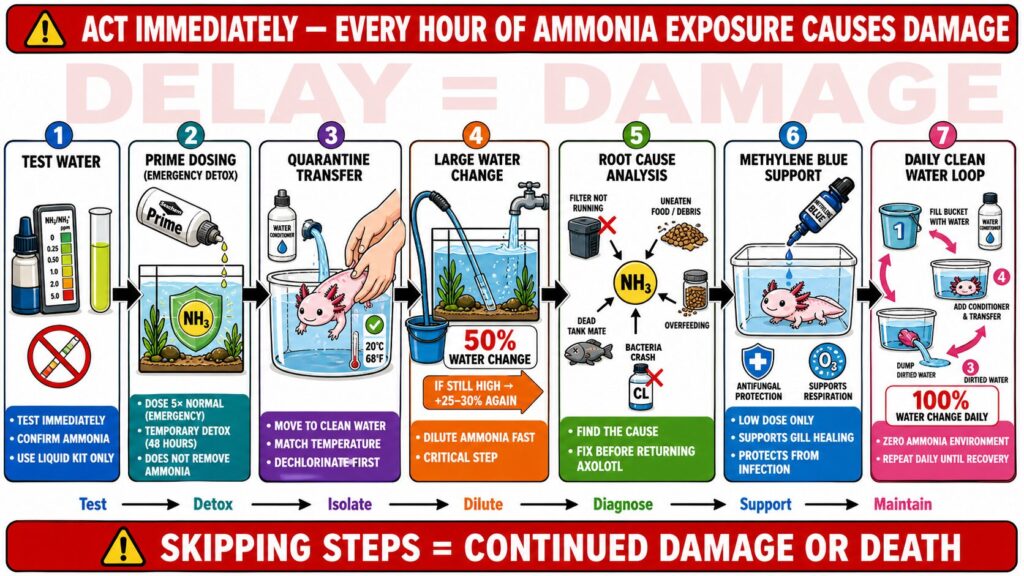 emergency treatment for ammonia burn